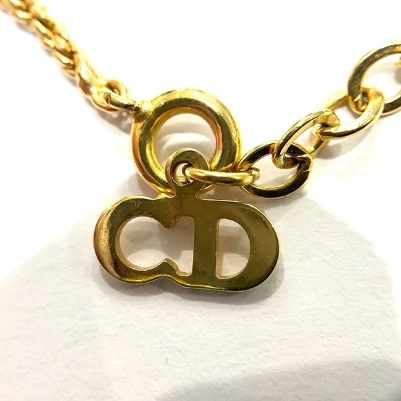 Christian Dior Gold GP Circle in Necklace, approx. 42cm, gold color KB-9751 - Picture 6 of 9